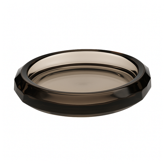 Premium Gray Faceted Soap Dish – Elegant Acrylic Bathroom Accessory