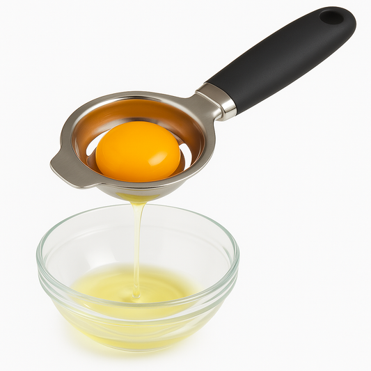 Stainless Steel Deep Egg Separator – Easy Yolk & White Separator with Non-Slip Handle