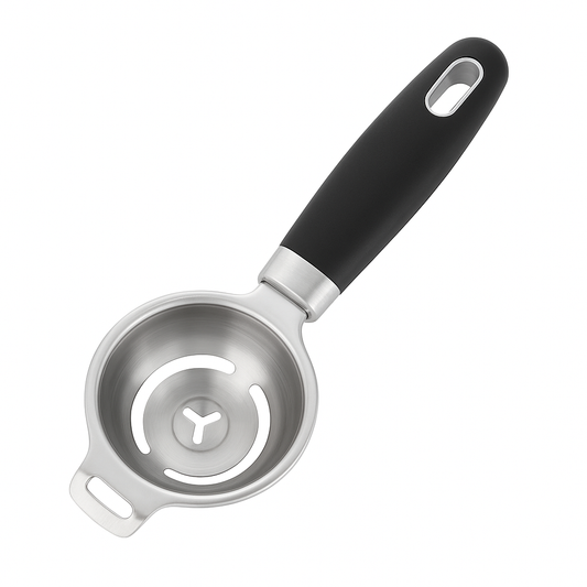 Stainless Steel Deep Egg Separator – Easy Yolk & White Separator with Non-Slip Handle