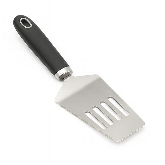 Stainless Steel Slotted Cake & Pie Server – Dessert Serving Spatula with Ergonomic Handle