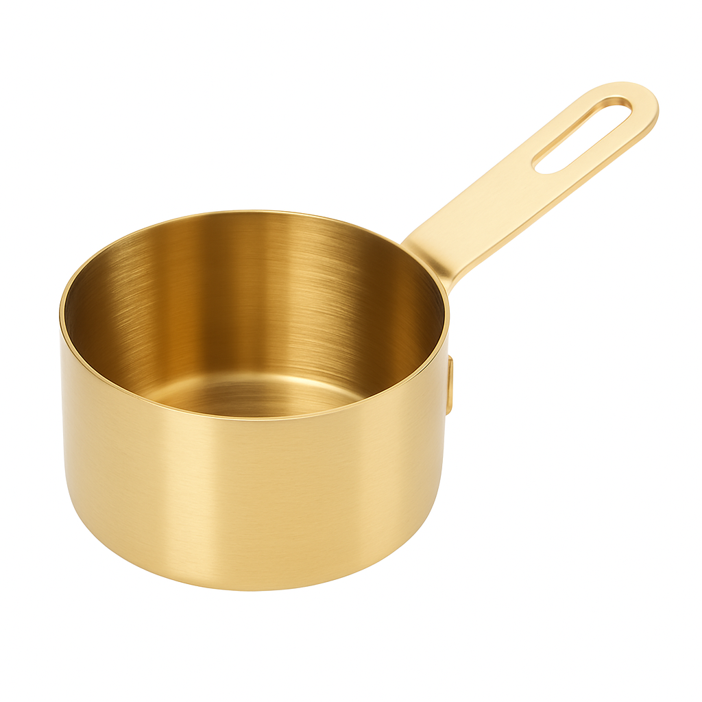 250ml Gold Finish Stainless Steel Sauce Cup – Premium Serving Cup for Sauces, Gravies & Dips - Habitt
