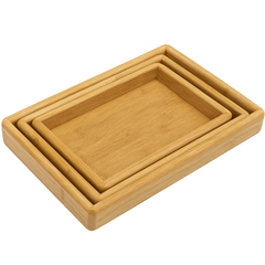Wooden Serving Tray with Handles – Rectangular Multi-Purpose Kitchen & Dining Tray