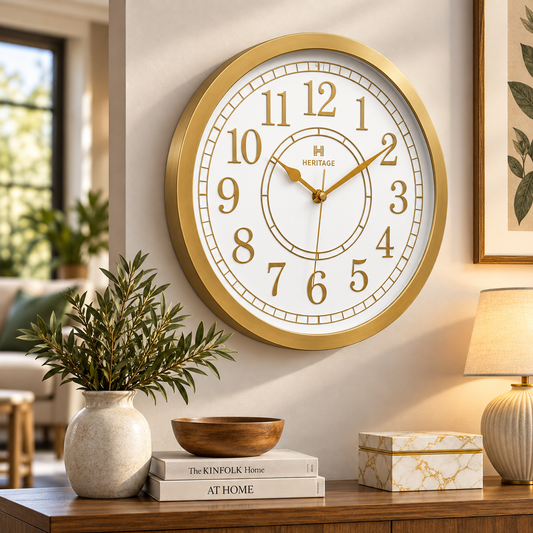 Heritage Momentum Wall Clock – 15 Inch Plastic Frame