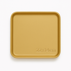 Gold Finish Stainless Steel Barbecue & Flat Plates – Multiple Sizes for Serving Snacks, BBQ & Meals