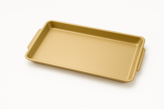 Gold Finish Stainless Steel Barbecue Plate – Serving Trays