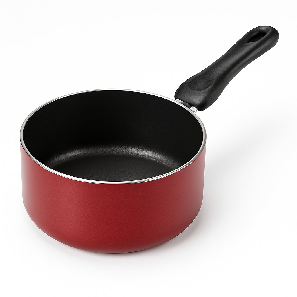 Prestige Clasique Milk Pan – Non-Stick Red Saucepan with Handle