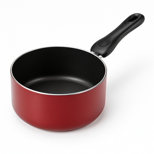 Prestige Clasique Milk Pan – Non-Stick Red Saucepan with Handle