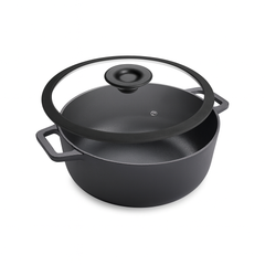 Prestige C-Iron 20 cm Cast Iron Pot with Glass Lid