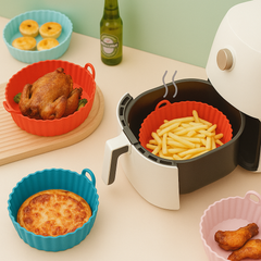 Silicone Air Fryer Basket – Reusable, Non-Stick, Heat-Resistant (Assorted Colors)