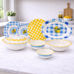 Lemon Squares Dinner Set – Sunlit Charm for Joyful Dining (22 / 30 / 43 PCS)
