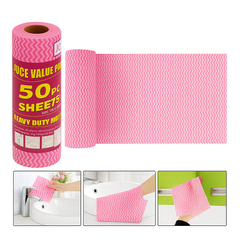 50-Piece Heavy Duty Kitchen Cleaning Wipes – Multi-Purpose, Lint-Free & Reusable