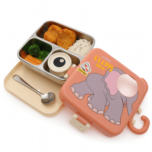 Laxon Steel Lunch Box – Cute, Compact & Leak-Proof