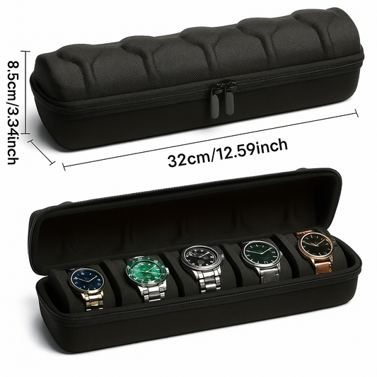 5 PARTITION WATCH BOX POUCH