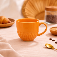 Classic Orange Ceramic Coffee Mug – Gloss Finish Everyday Tea & Coffee Cup