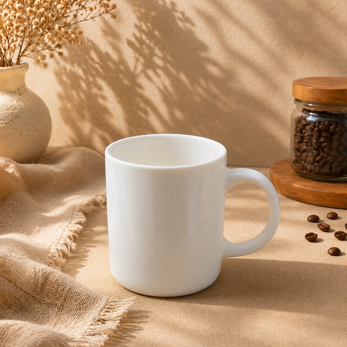 Classic White Coffee Mug – Minimalist Ceramic Tea & Coffee Cup