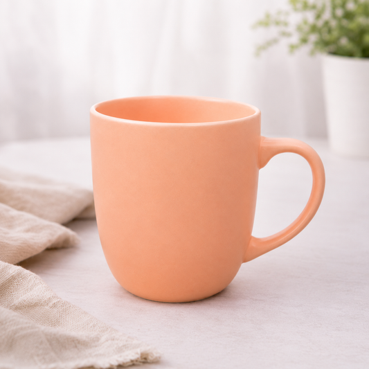 Peach Color Coffee Mug – Minimalist Matte Finish Tea & Coffee Cup