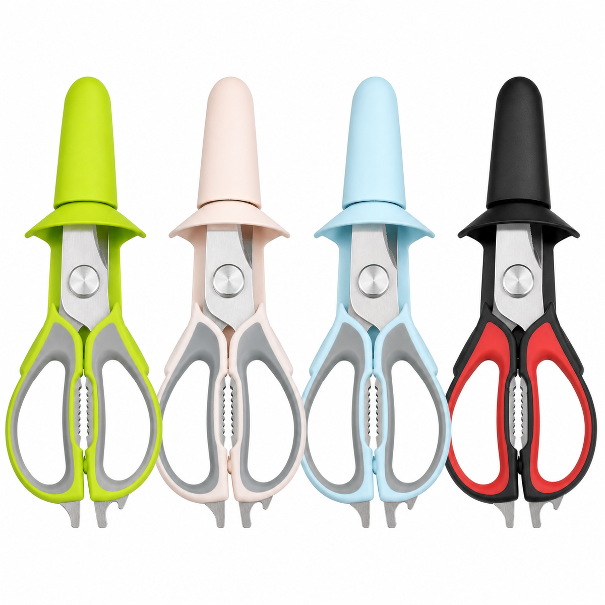 1pc High Quality Kitchen Scissor with Protective Cover (Assorted Color) – Multi-Purpose Stainless Steel Utility Shears - Habitt