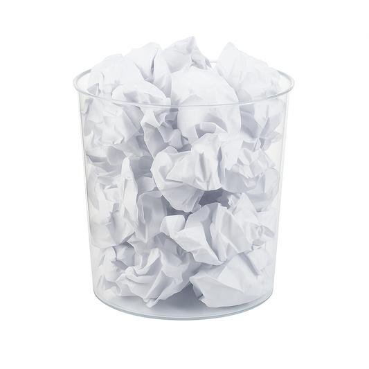 Clear Acrylic Small Waste Paper Bin – Transparent Desk & Office Trash Can, Stylish Acrylic Indoor Dustbin - Habitt
