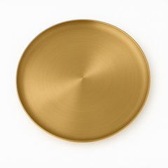 Golden Stainless Steel Round Serving Tray – Multiple Sizes | Luxury Gold Finish Platters for Dining & Décor