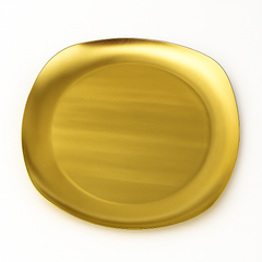 Golden Stainless Steel Dinner Plate – 22.5 cm & 26.5 cm | Luxury Gold Finish Dining Plate - Habitt