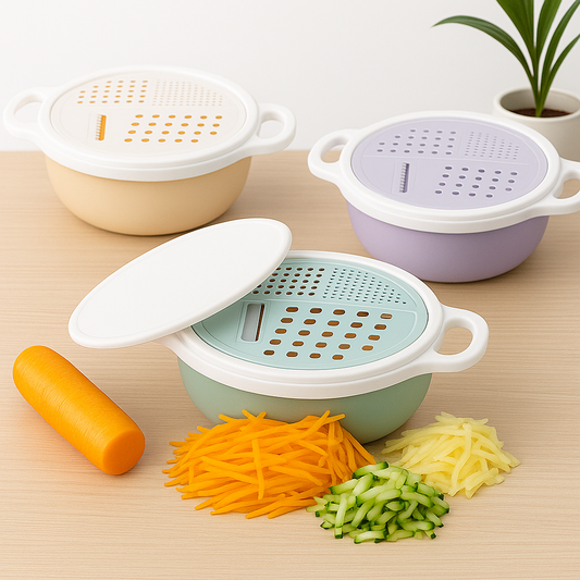 3-in-1 Grater with Storage Bowl & Lid (Assorted) | Multi-Purpose Kitchen Tool – 1 Piece