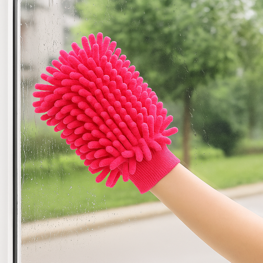Microfiber Cleaning Glove Duster – Reusable Dust & Wash Mitt