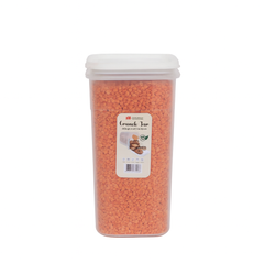 1pc Crunch Jar Large 1700 ml Plastic Airtight Food Storage Container (Red, White, Grey, Brown Lid Options)