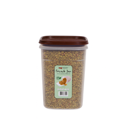 1pc Crunch Jar Medium – 1300 ml Plastic Airtight Food Storage Container (White, Red, Grey, Brown Lid Options) - Habitt