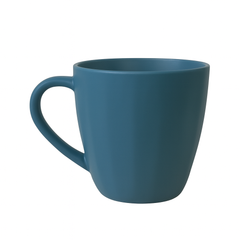 Modern Matte Ceramic Mug – Faceted Coffee & Tea Cup in Blue