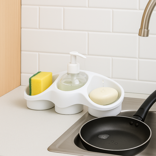 Dishwash / Soap Dispenser & Sponge Holder – 250 ml Kitchen Organizer