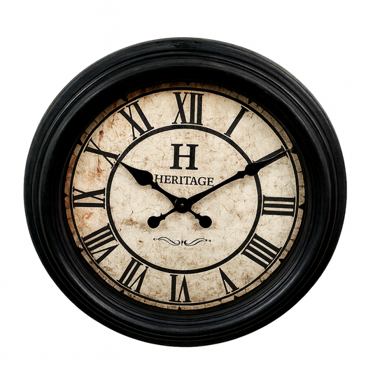 Heritage Vintage Wall Clock 10.75" – Classic Roman Numeral Design