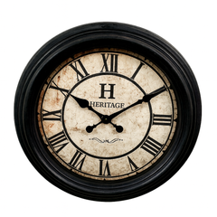 Heritage Vintage Wall Clock 10.75" – Classic Roman Numeral Design