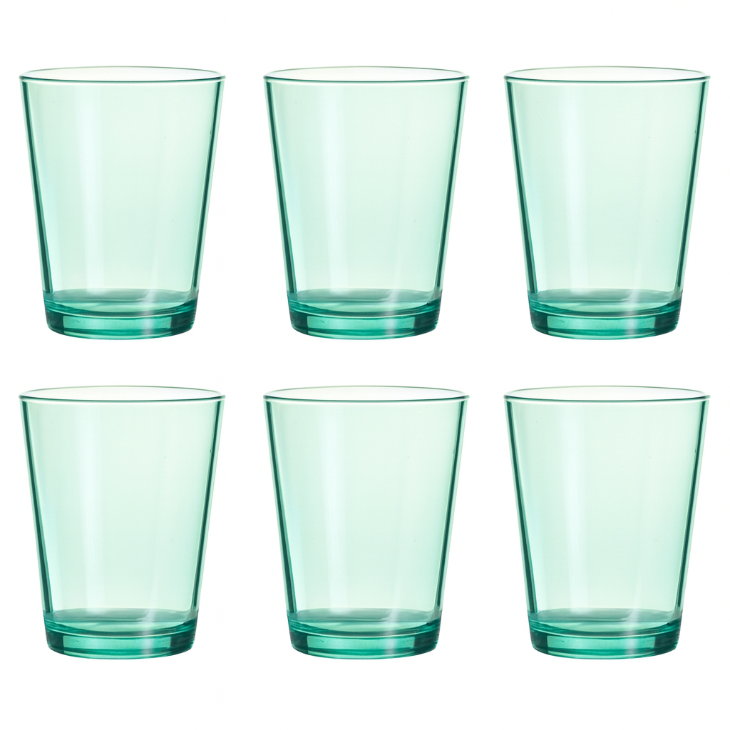 (PACK OF 6) Premium Acrylic Drinking Glass Set – Unbreakable Tumblers Pack of 6