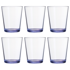 (PACK OF 6) Premium Acrylic Drinking Glass Set – Unbreakable Tumblers Pack of 6