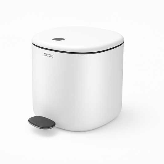 ECOCO Pedal Dustbin – Hands-Free Plastic Trash Can with Lid