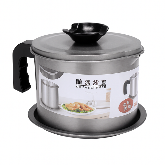 1.4L Oil Cooker – Stainless Steel Oil Storage Pot with Filter