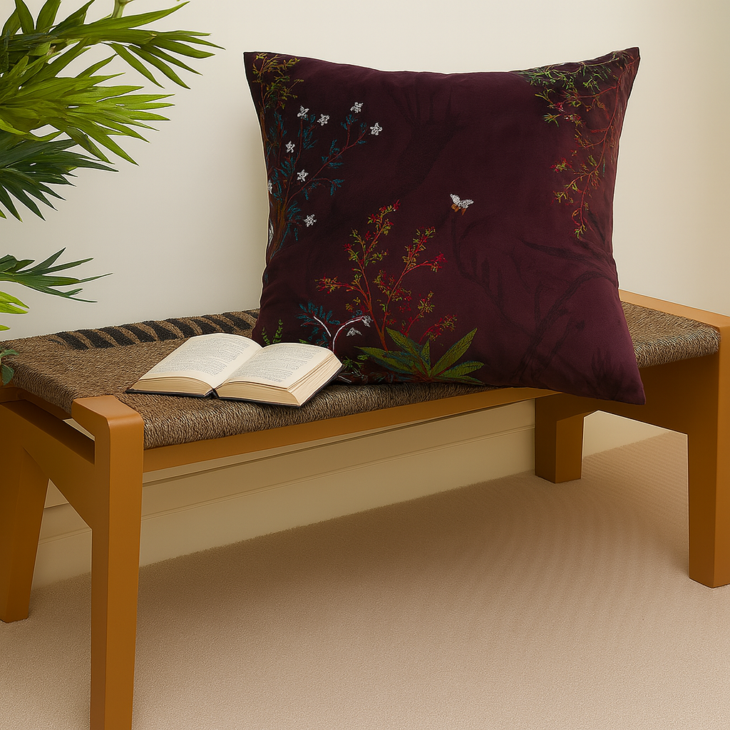 Plum Garden Cushion Cover 18x18"