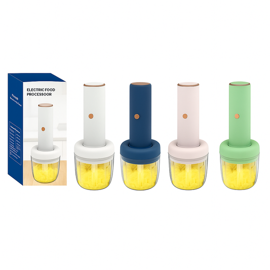 Electric Food Processor – Mini Portable Vegetable Chopper & Meat Grinder (Assorted Colors)