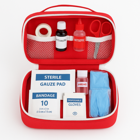 Portable First Aid Pouch – Travel Emergency Medical Bag Organizer (Assorted Colors)