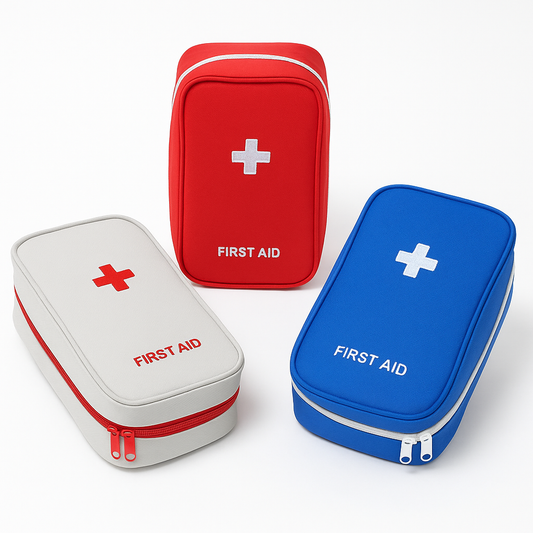 Portable First Aid Pouch – Travel Emergency Medical Bag Organizer (Assorted Colors)