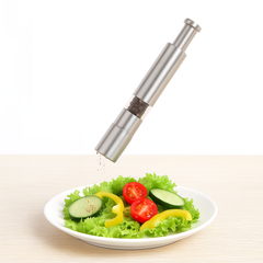 Stainless Steel Pepper Grinder – Manual Pepper & Spice Mill with One-Handed Press Design