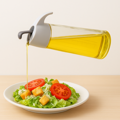 630ml Oil Jug – Glass Oil Dispenser with Automatic Lid for Cooking, Salad & Kitchen Use