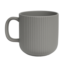 360ML Ribbed Ceramic Mugs – Black & Grey