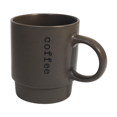 450ML Coffee Print Ceramic Mug – Black, Beige & Brown Variants