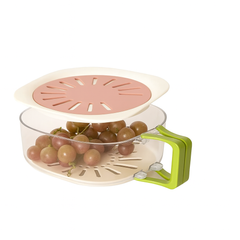 Plastic Fruit Drain Basket – Multifunctional Washing & Storage Bowl with Handle