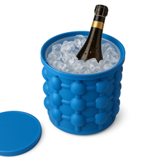 Ice Cube Maker Genie – Portable Silicone Ice Cube Maker & Bucket