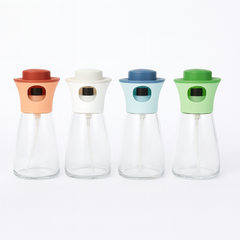 1 Pc Button Oil Spray Bottle – Refillable Olive Oil & Vinegar Mister for Cooking, BBQ & Salads