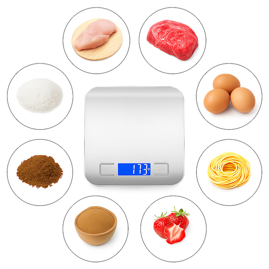 Electronic Kitchen Scale – Stainless Steel Digital Food Weighing Scale with LCD Display