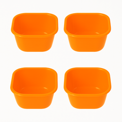 (Pack of 4) Blend Mini Plastic Bowls – 400 ml (Assorted) | Multipurpose Snack & Serving Bowls