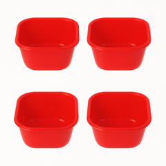 (Pack of 4) Blend Mini Plastic Bowls – 400 ml (Assorted) | Multipurpose Snack & Serving Bowls